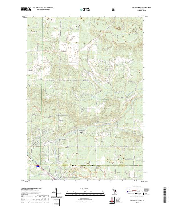 Roscommon North topographic map thumbnail