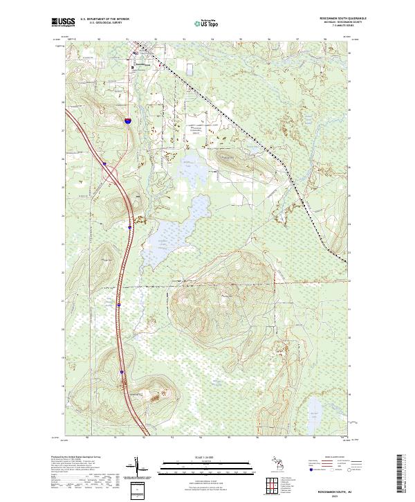 Roscommon South 2023 topographic map thumbnail
