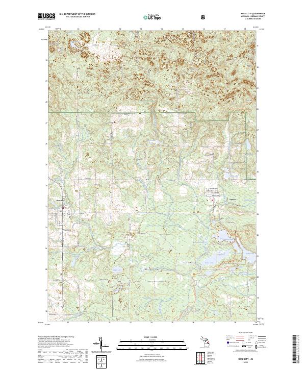 Rose City 2023 topographic map thumbnail