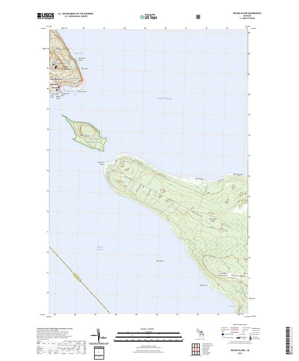 Round Island 2023 topographic map thumbnail