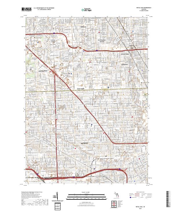 Royal Oak topographic map thumbnail