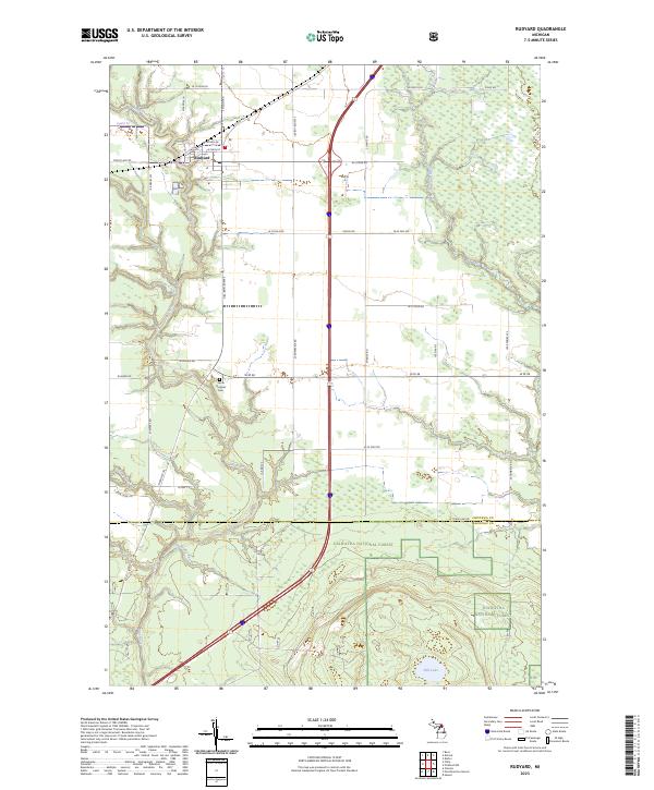 Rudyard 2023 topographic map thumbnail