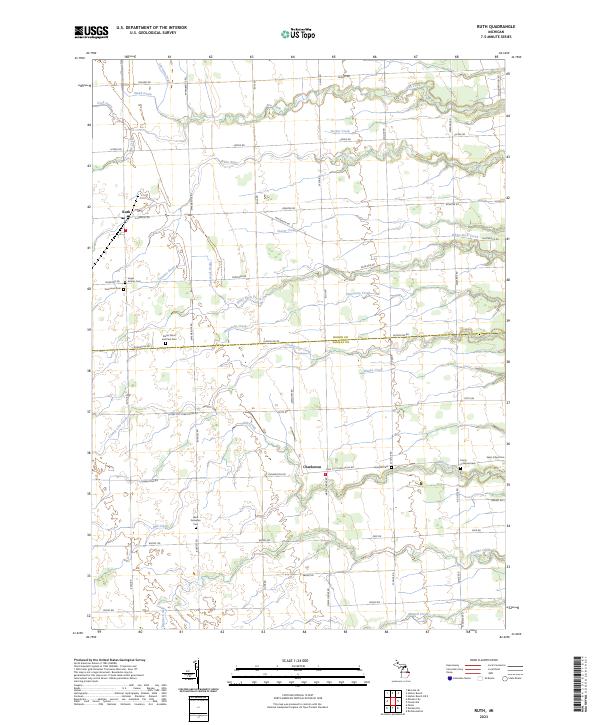 Ruth topographic map thumbnail