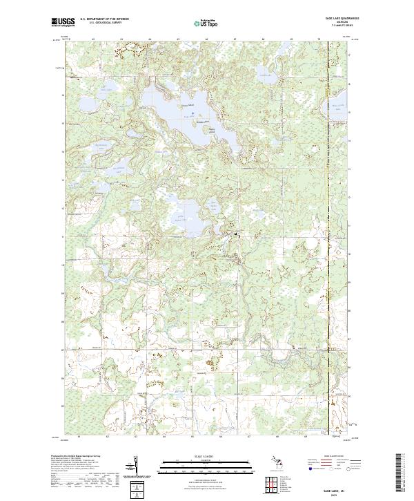 Sage Lake topographic map thumbnail
