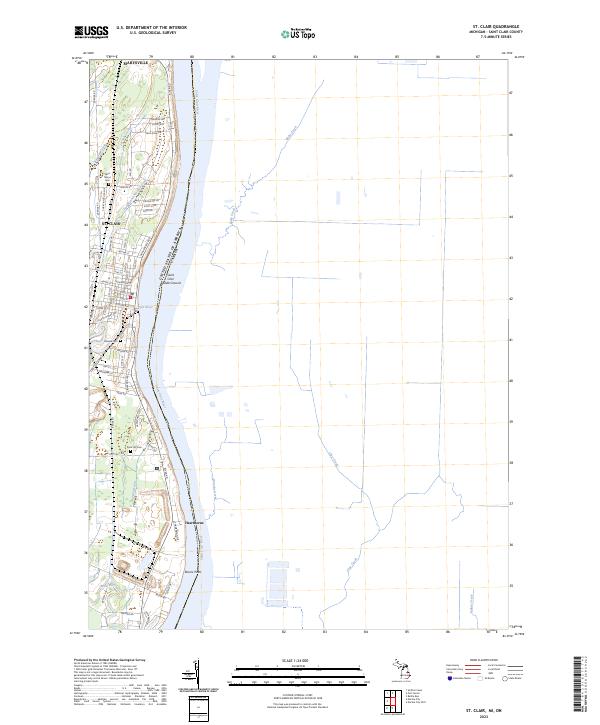 St. Clair topographic map thumbnail