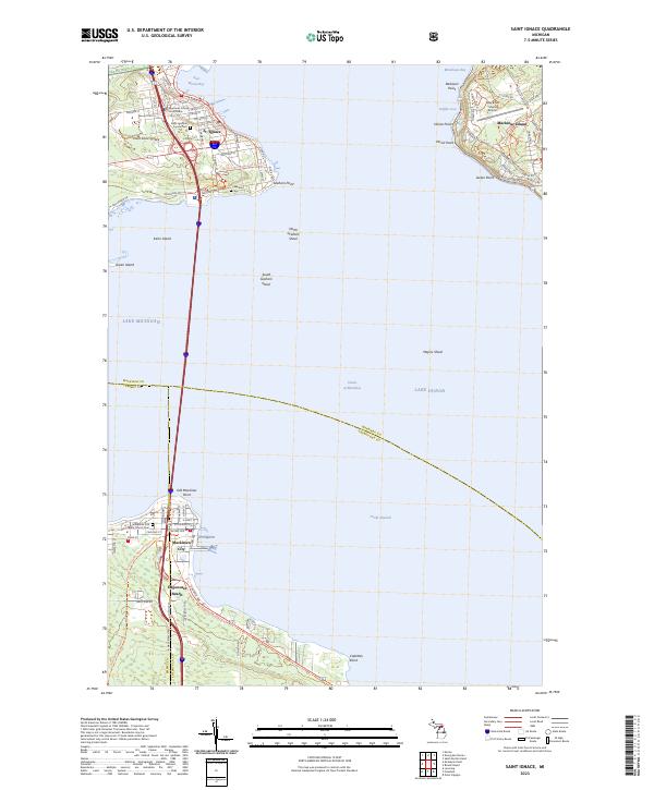 Saint Ignace topographic map thumbnail