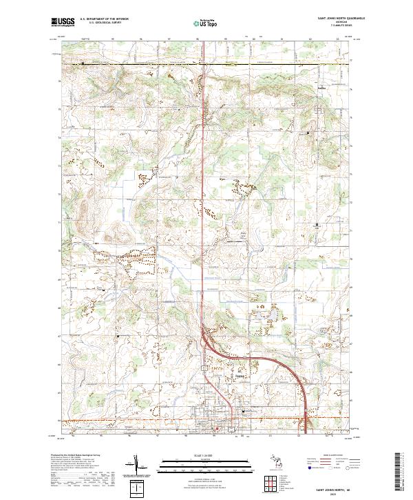 Saint Johns North topographic map thumbnail