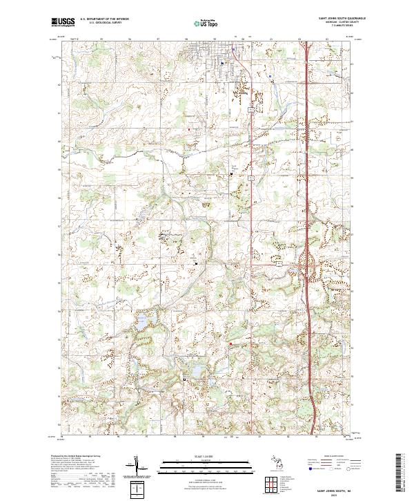 Saint Johns South topographic map thumbnail