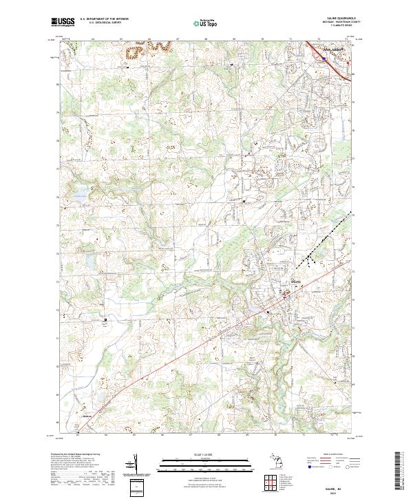 Saline topographic map thumbnail