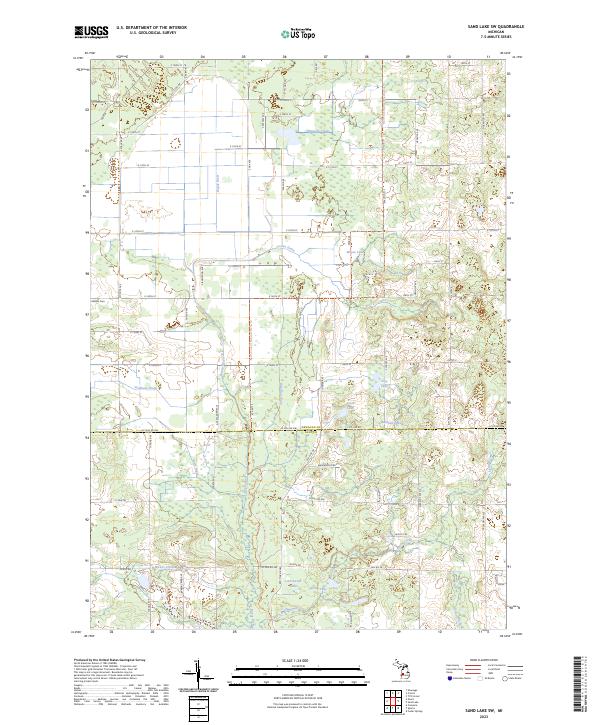 Sand Lake SW topographic map thumbnail