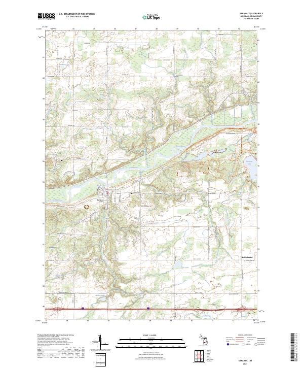 Saranac 2023 topographic map thumbnail