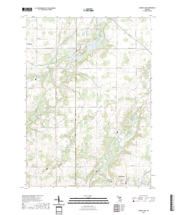 Saubee Lake 2023 topographic map thumbnail