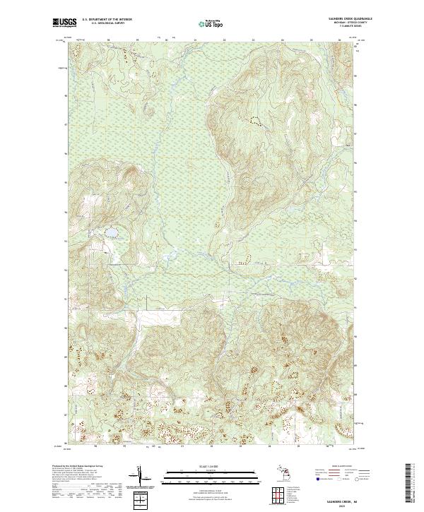 Saunders Creek topographic map thumbnail