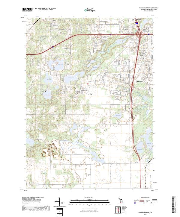 Schoolcraft NW 2023 topographic map thumbnail