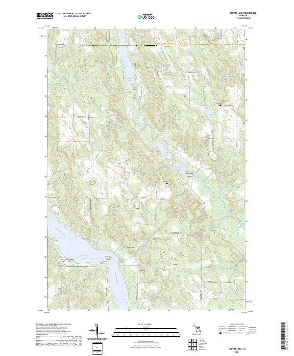 Scotts Lake topographic map thumbnail