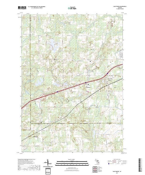 Shaftsburg topographic map thumbnail