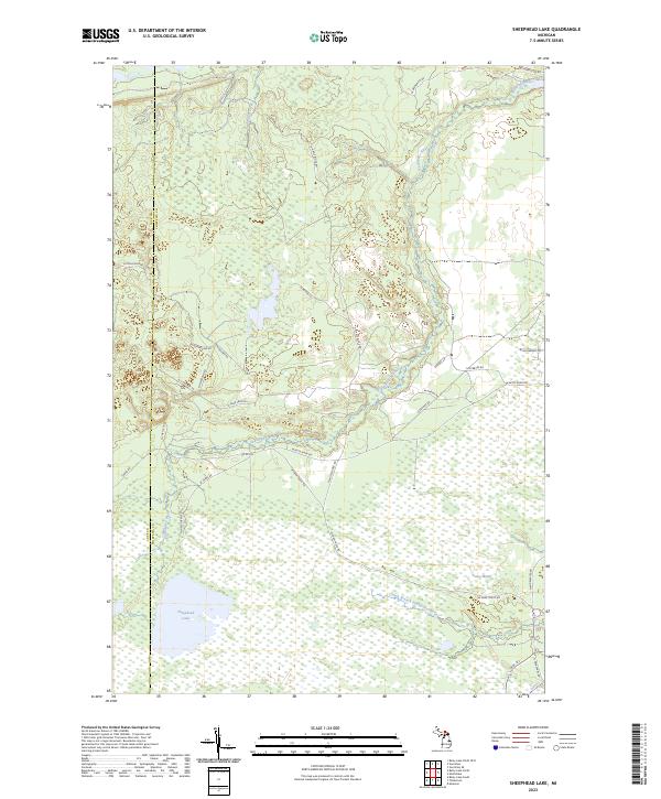 Sheephead Lake topographic map thumbnail