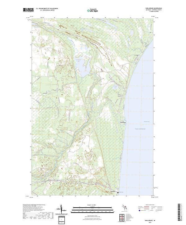 Shelldrake topographic map thumbnail