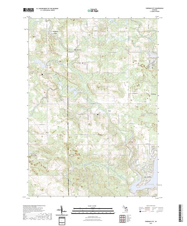 Sherman City topographic map thumbnail