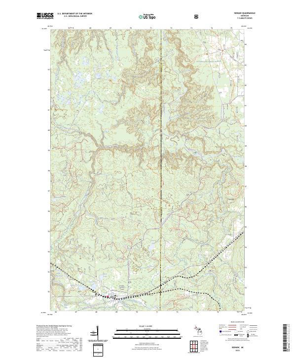 Sidnaw 2023 topographic map thumbnail