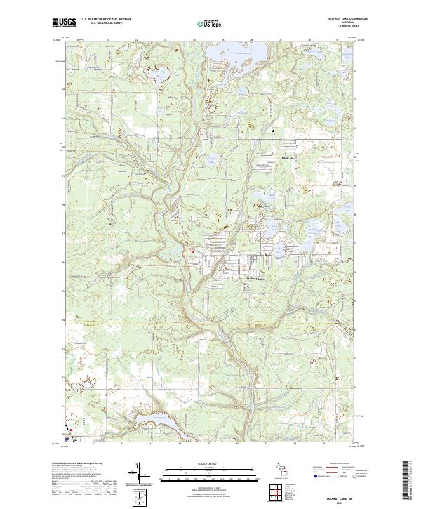 Skidway Lake topographic map thumbnail