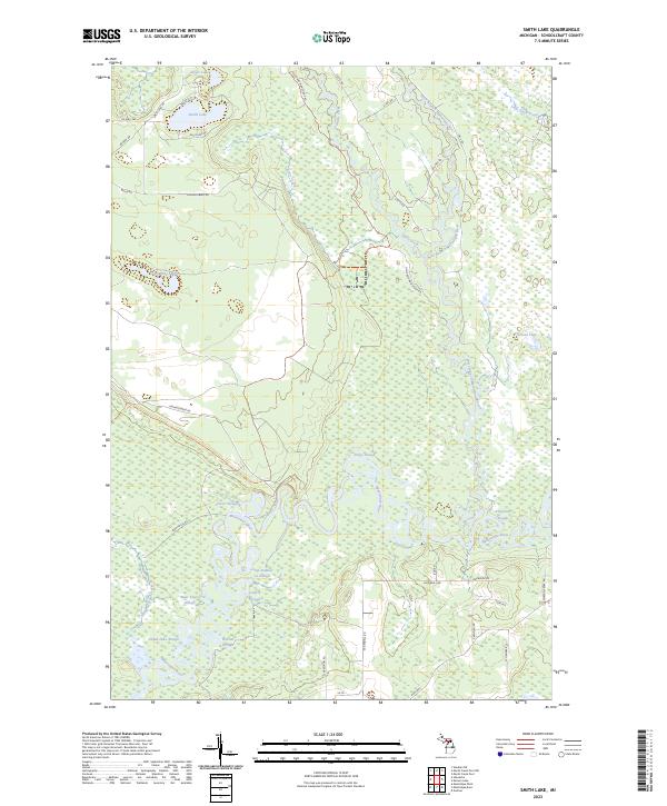 Smith Lake 2023 topographic map thumbnail