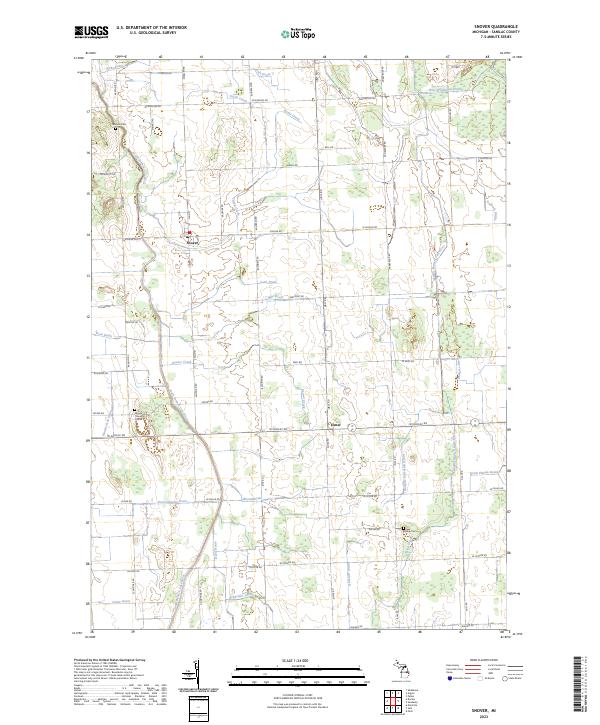 Snover topographic map thumbnail