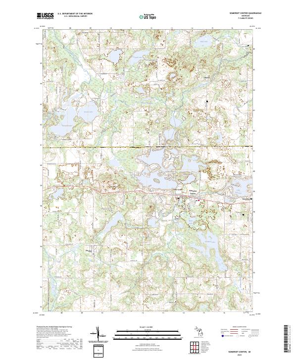 Somerset Center topographic map thumbnail