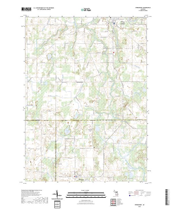 Springport topographic map thumbnail