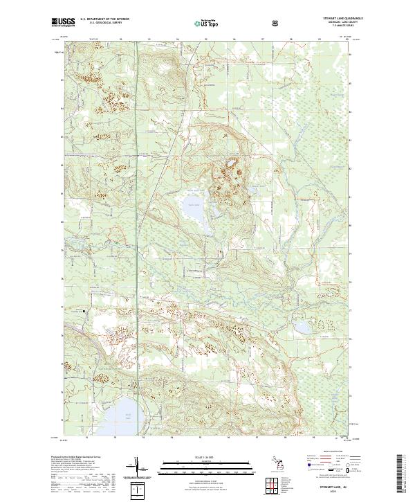 Stewart Lake topographic map thumbnail