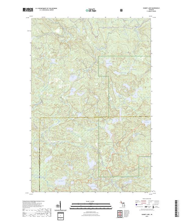 Summit Lake 2023 topographic map thumbnail
