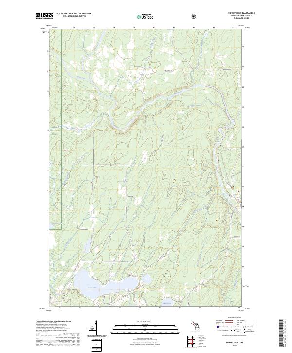 Sunset Lake topographic map thumbnail