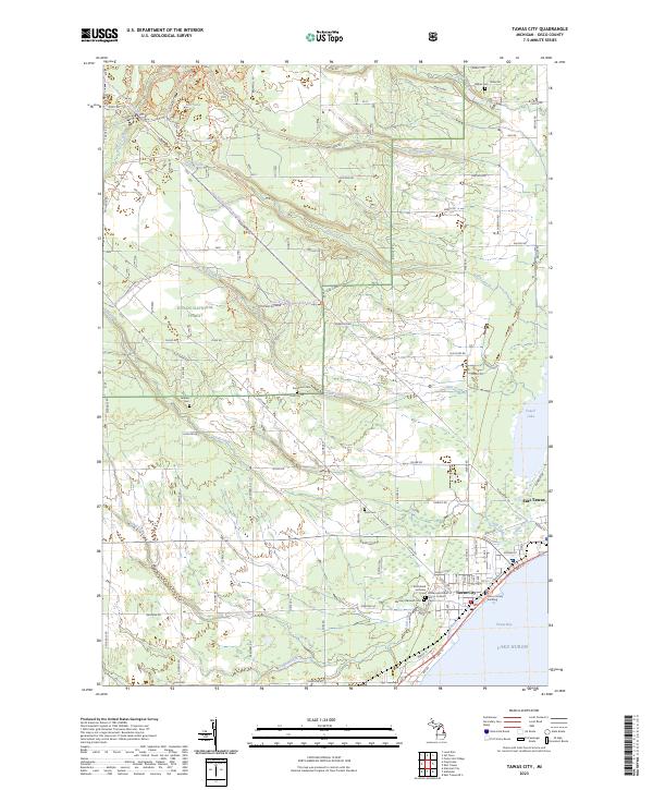 Tawas City topographic map thumbnail