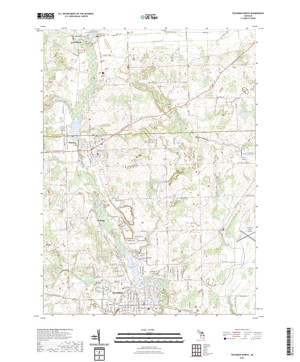 Tecumseh North 2023 topographic map thumbnail