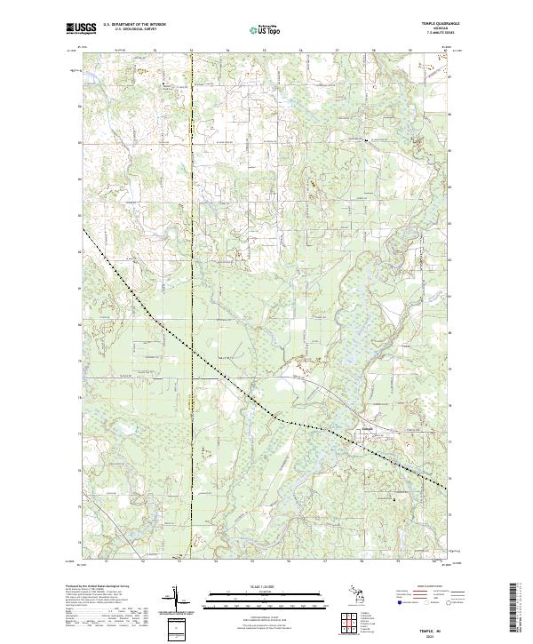 Temple 2023 topographic map thumbnail