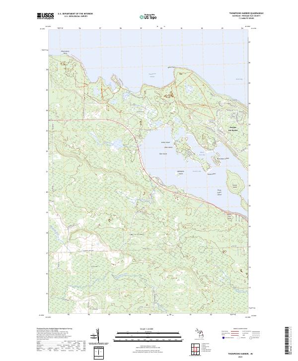 Thompsons Harbor topographic map thumbnail