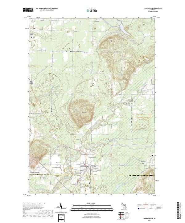 Thompsonville 2023 topographic map thumbnail