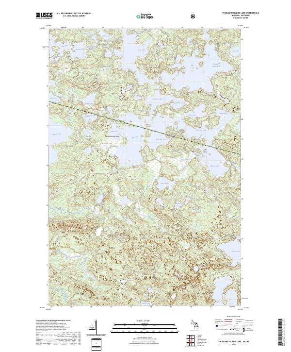 Thousand Island Lake topographic map thumbnail