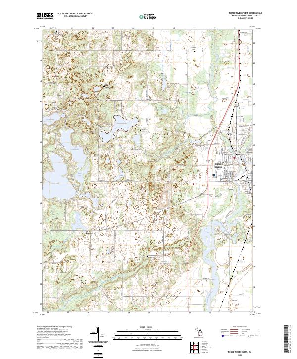 Three Rivers West 2023 topographic map thumbnail