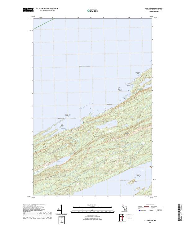 Todd Harbor 2023 topographic map thumbnail
