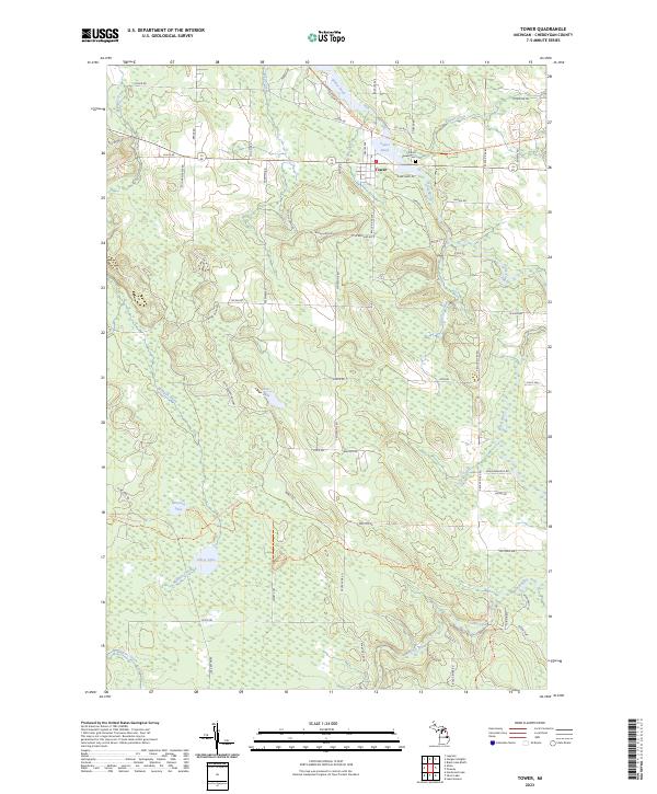 Tower topographic map thumbnail