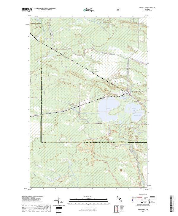 Trout Lake 2023 topographic map thumbnail