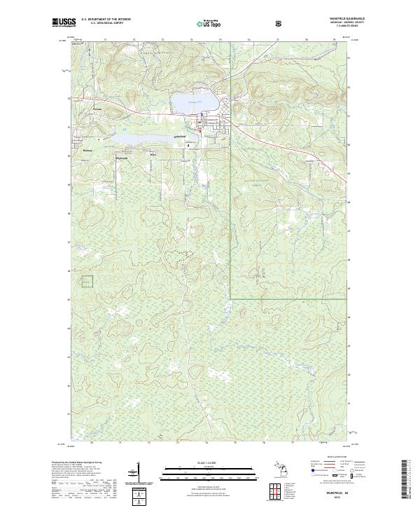 Wakefield topographic map thumbnail