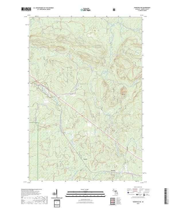 Wakefield NE topographic map thumbnail