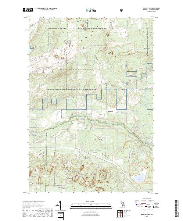 Wakeley Lake topographic map thumbnail