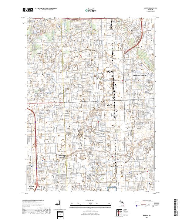 Warren topographic map thumbnail