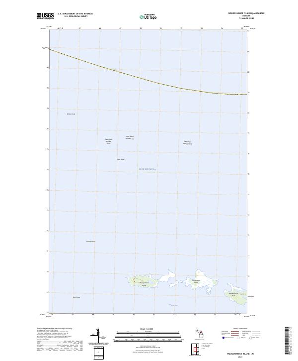 Waugoshance Island topographic map thumbnail