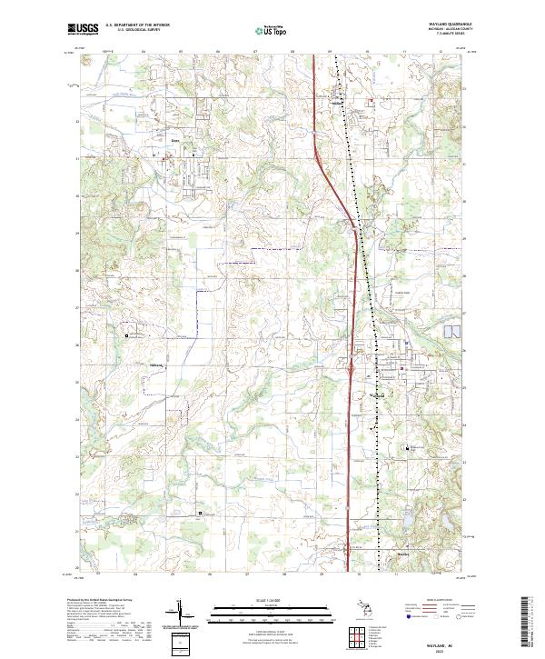 Wayland 2023 topographic map thumbnail