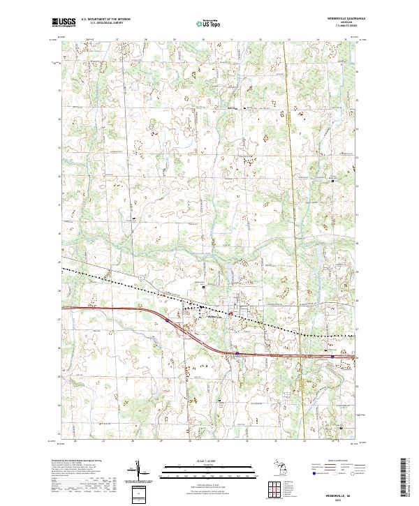 Webberville 2023 topographic map thumbnail