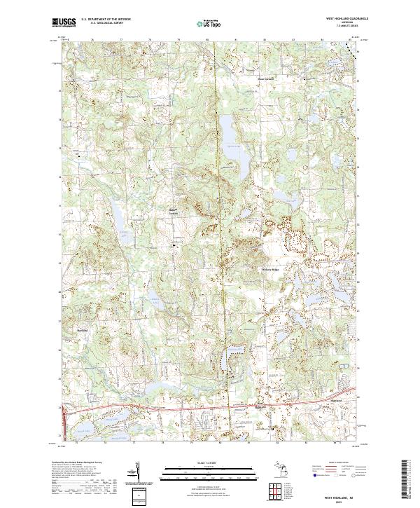 West Highland topographic map thumbnail